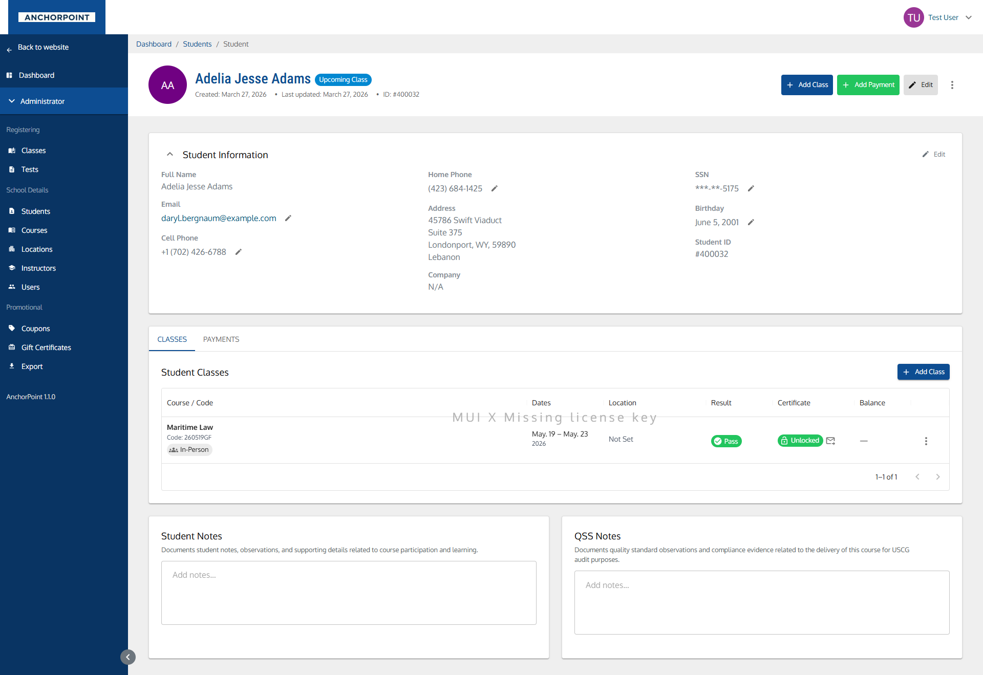 Student Page Student Page